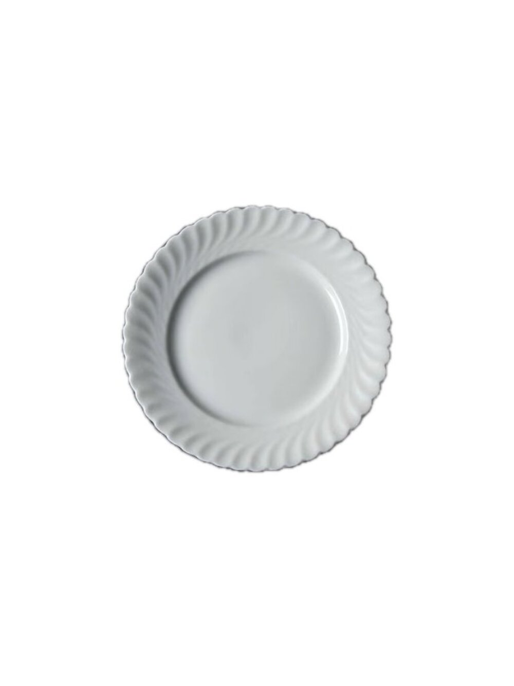 Bread Plates Nicole by Kaiser, W. Germany Set of 4 White Swirl Discontinued VTG